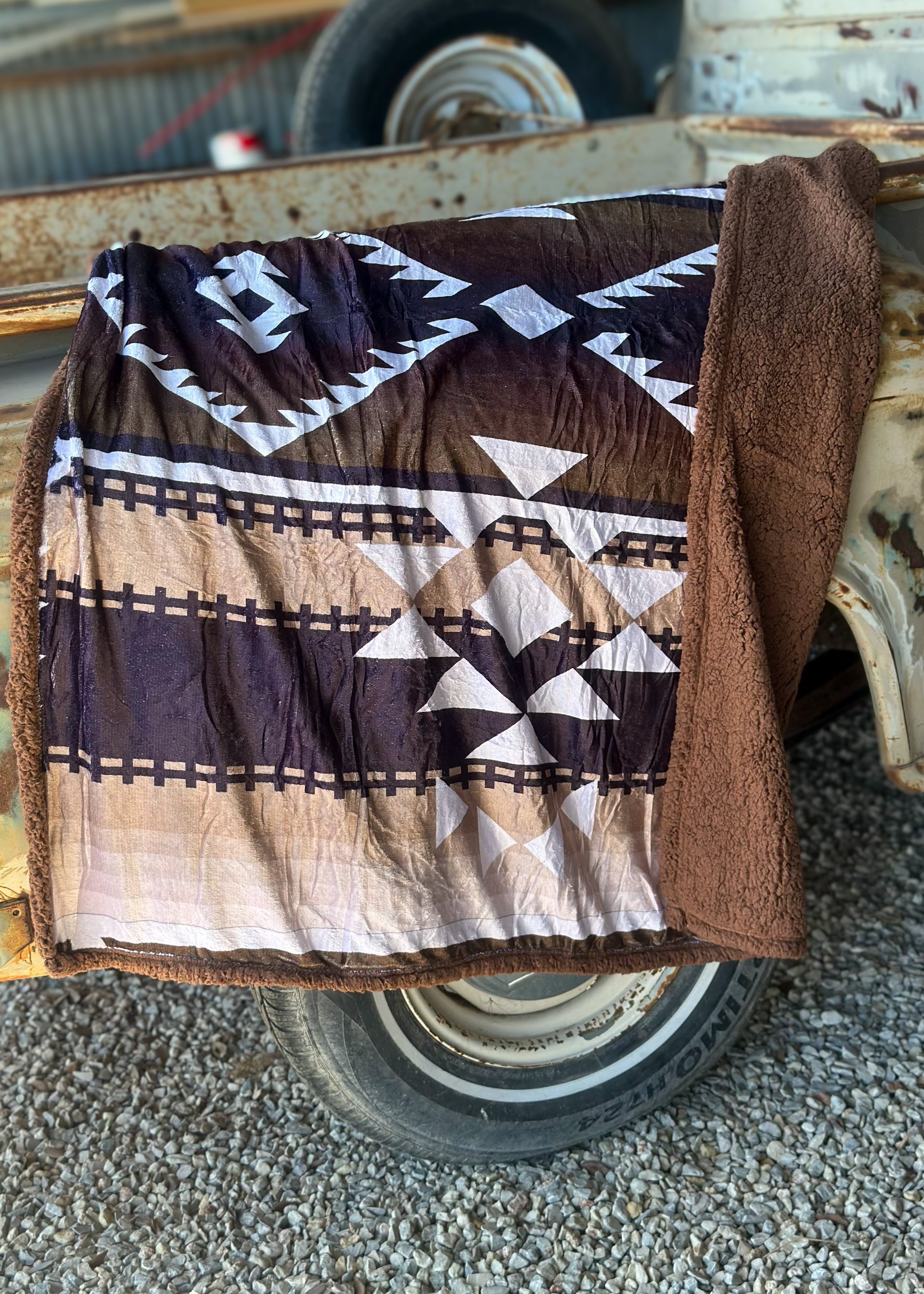 The Desert Diamond Sherpa Blanket