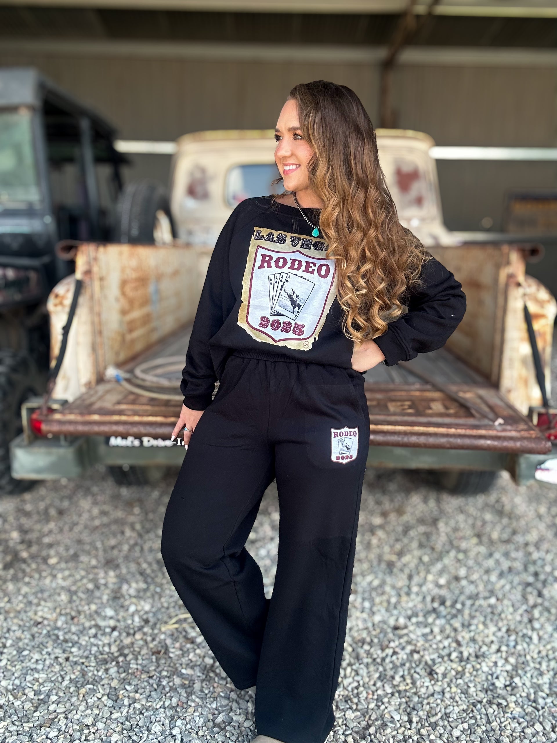The Las Vegas Rodeo Lounge Set - Black