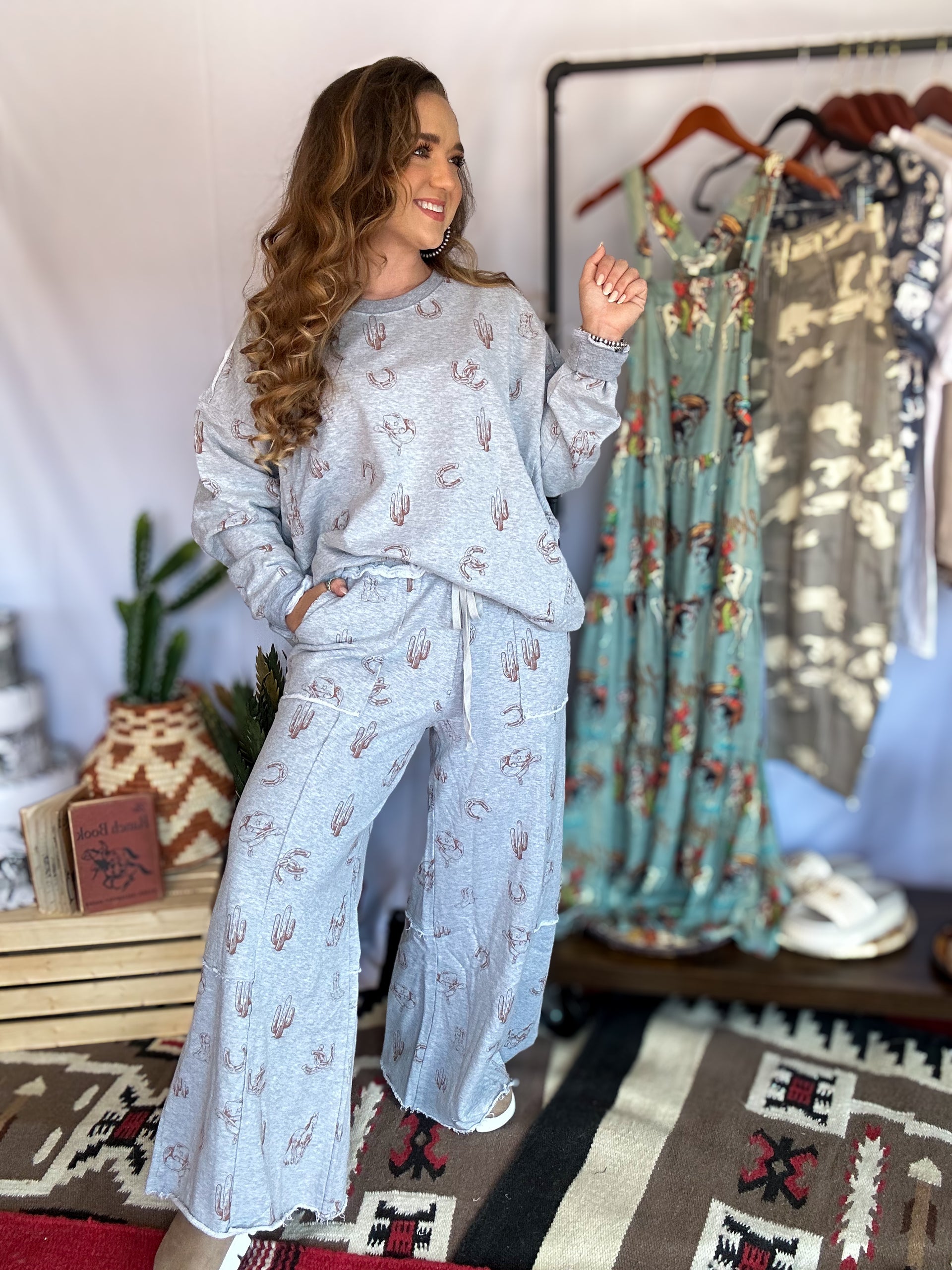 The Rodeo Dreamer Lounge Pants - Gray