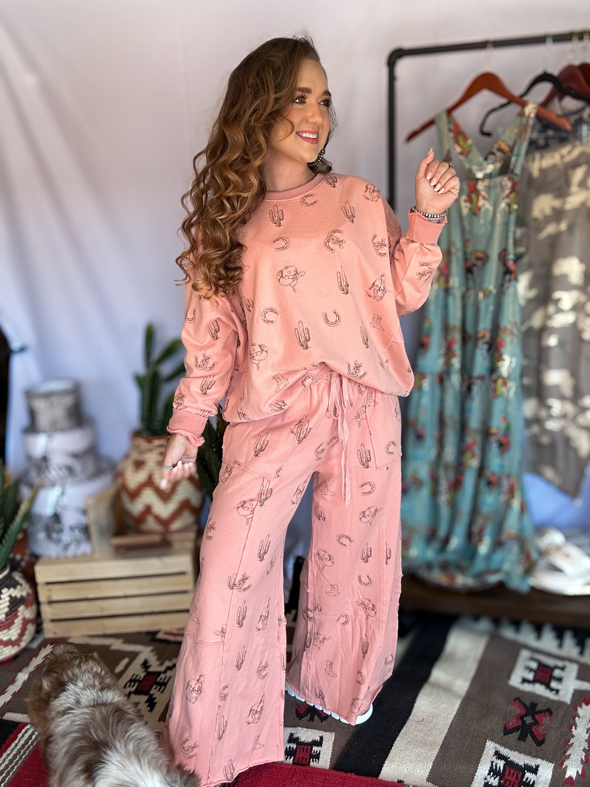 The Rodeo Dreamer Lounge Pants - Pink