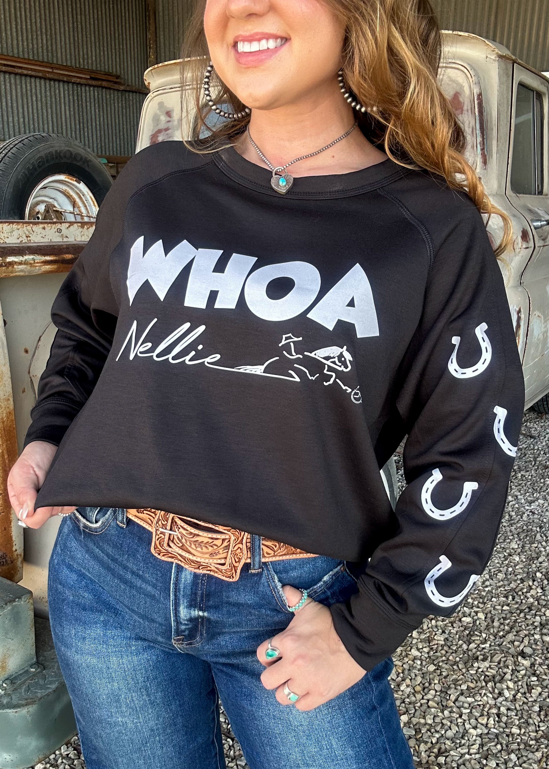 The Whoa Nellie Sweatshirt - Black
