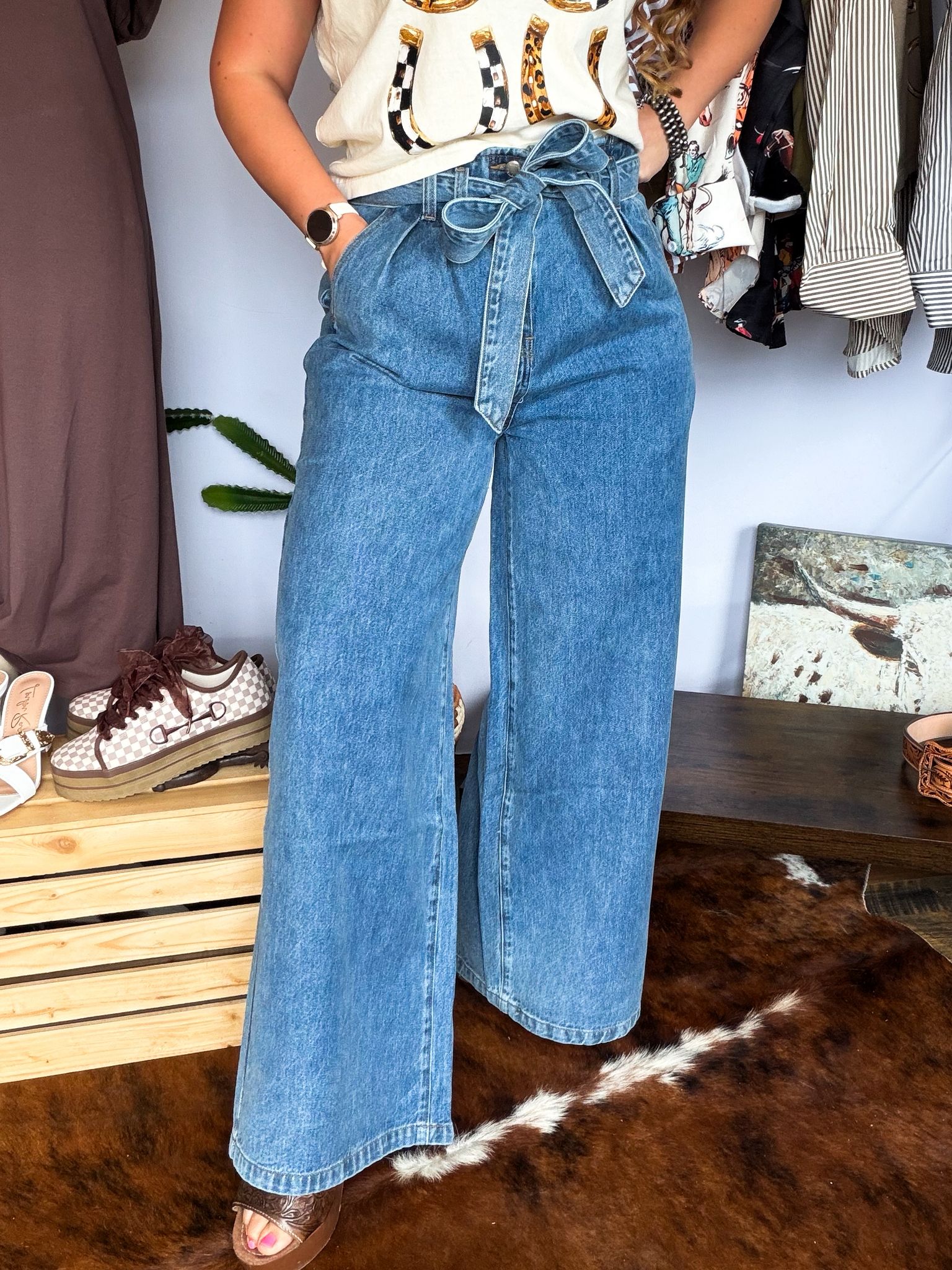 The Bluebonnet Wide Leg Jeans