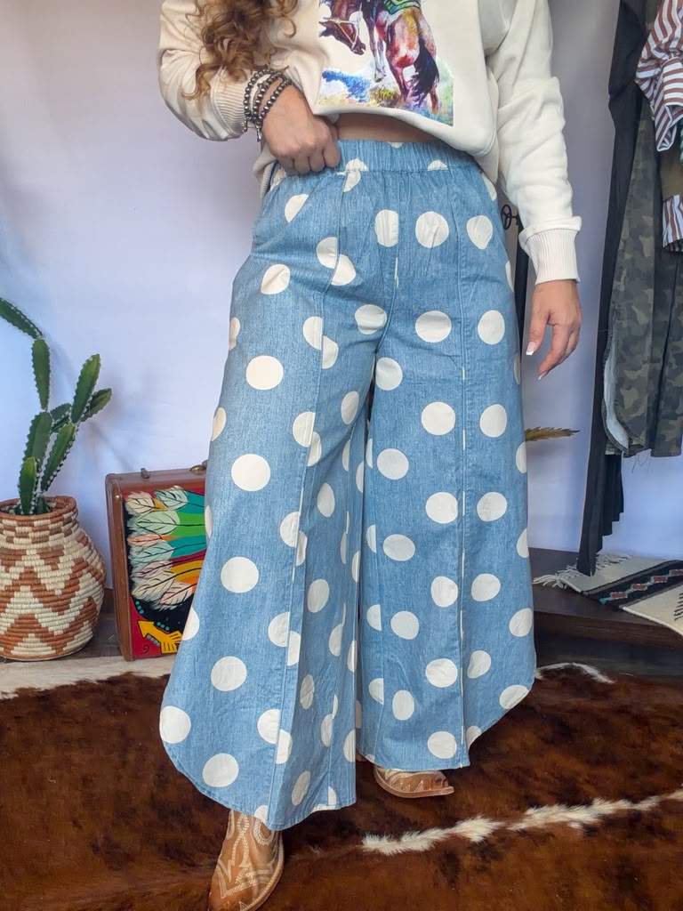 The Dotty Darlin’ Wide Leg Jeans