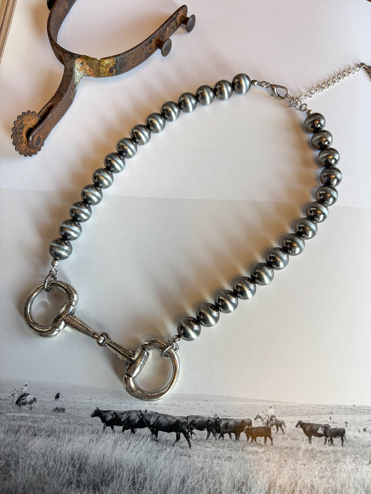 The Silver Reins Horse Bit Necklace