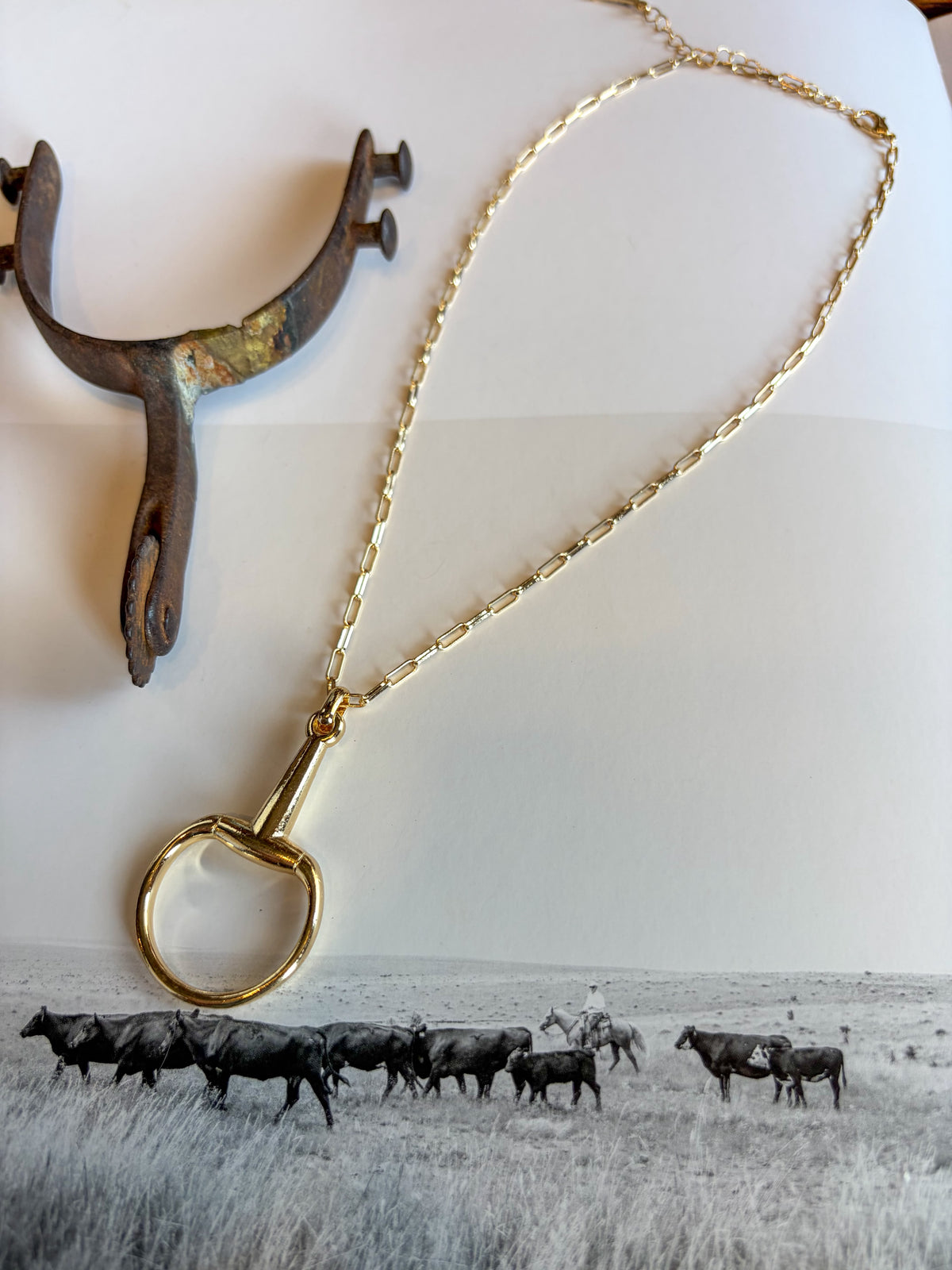 The Golden Rein Snaffle Necklace