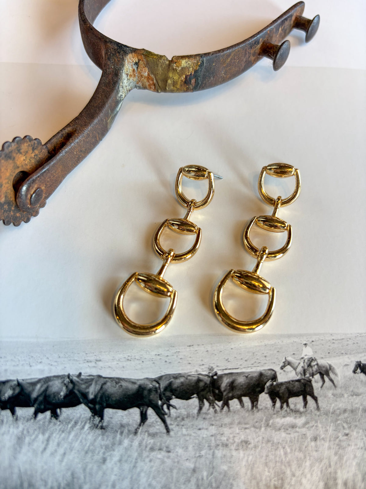 The Triple Rein Snaffle Earrings