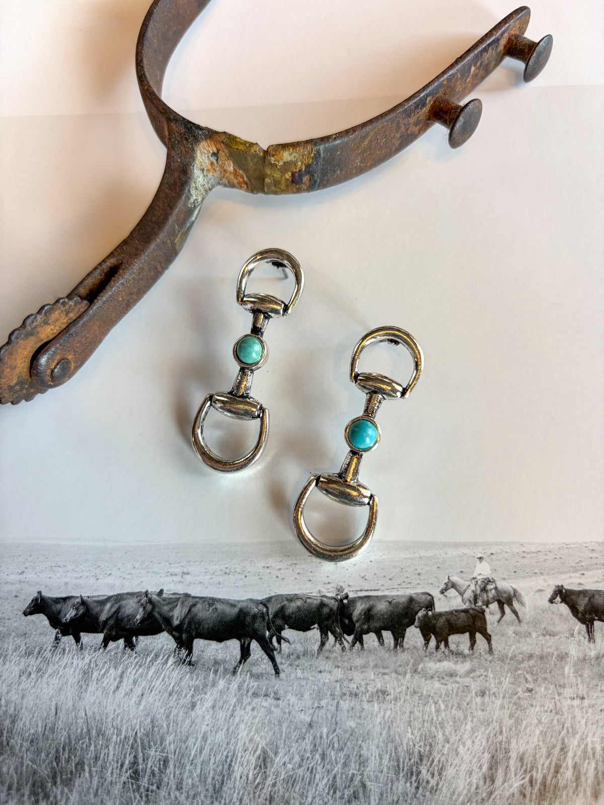 The Turquoise Rein Snaffle Earrings