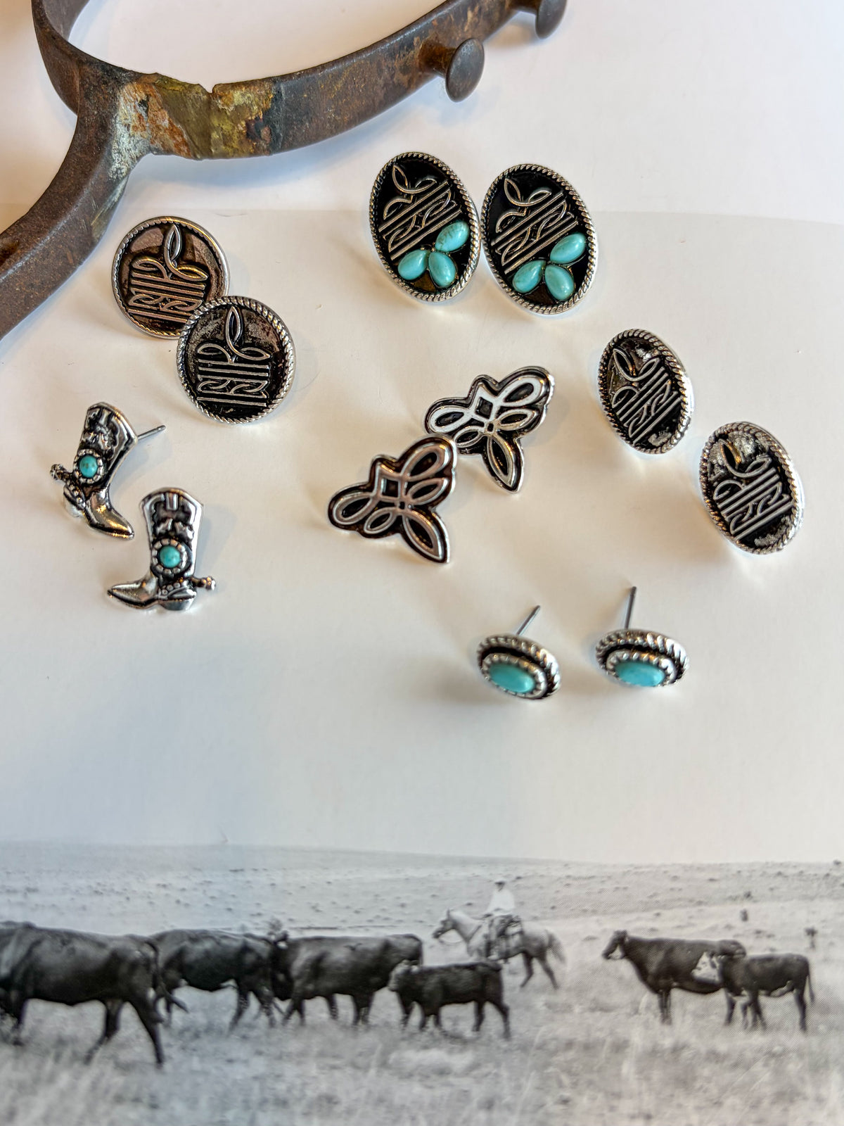 The Cowgirl Six Shooter Earring Set