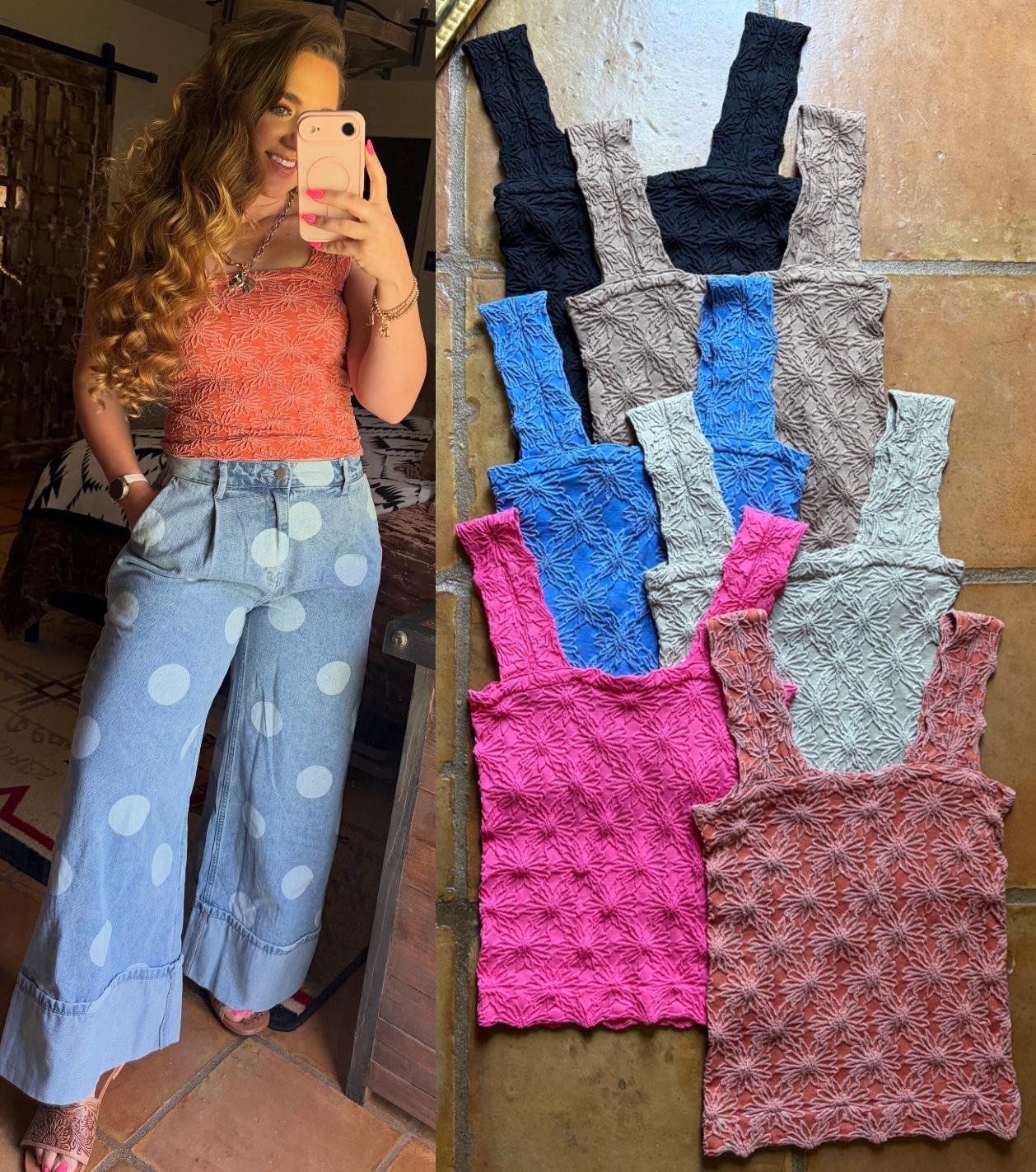 The Sunset Bloom Lace Tank