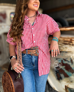 Susie Plaid Top