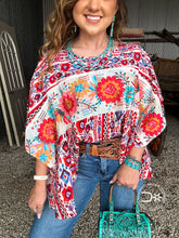 Load image into Gallery viewer, The Lizzie Embroidered Poncho Top
