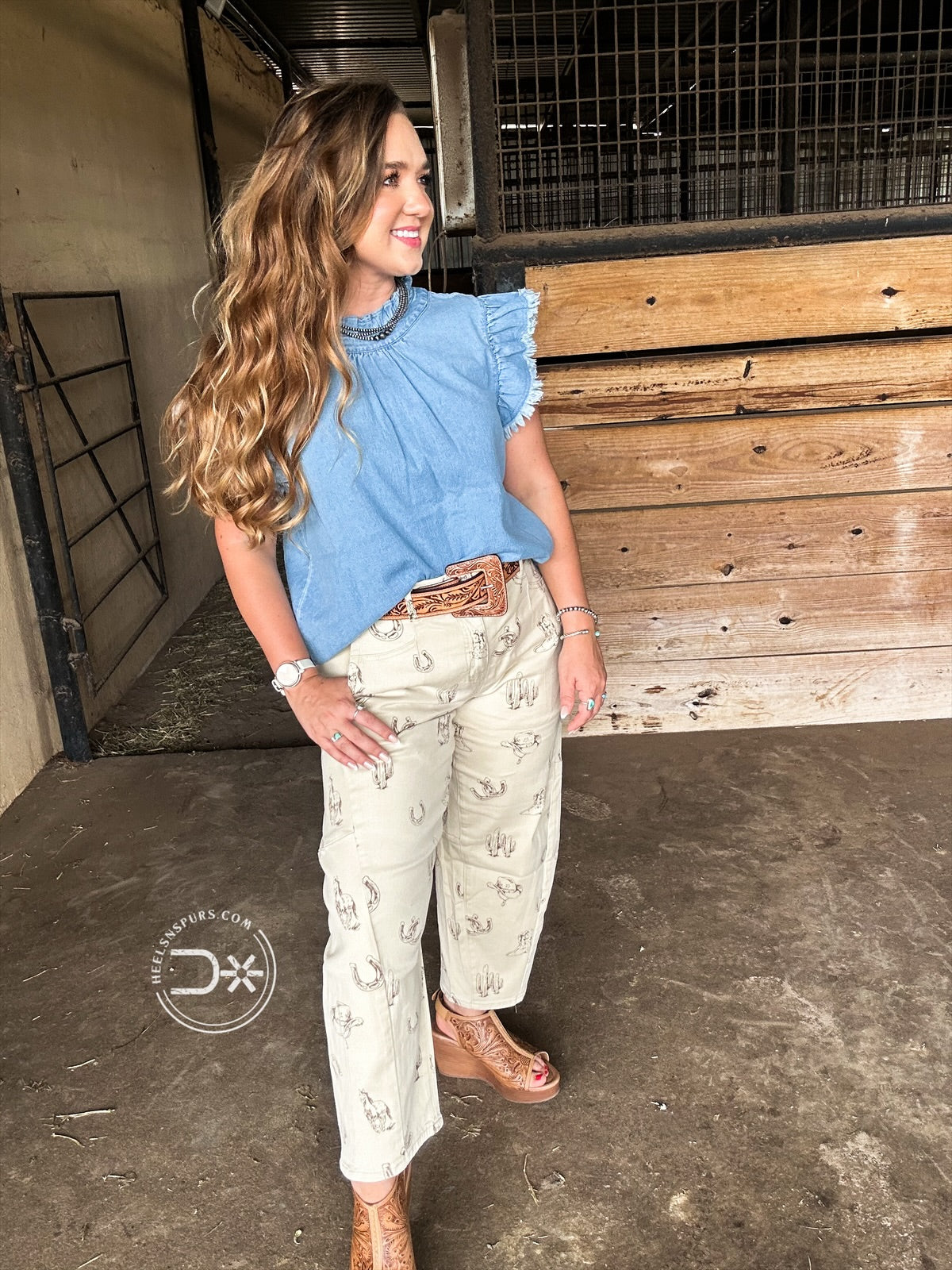 Carina Denim Top