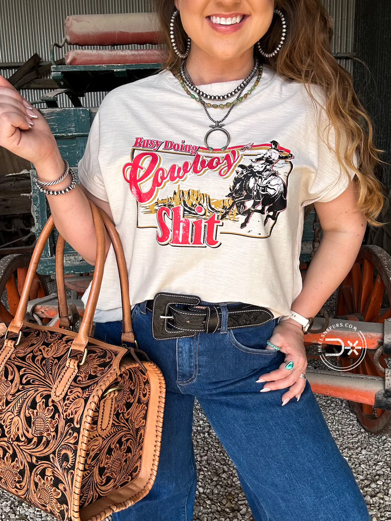 Busy Doing Cowboy Shit Tee