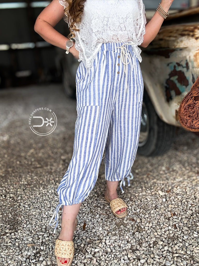 Striped Cropped Pants