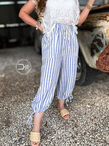 Striped Cropped Pants