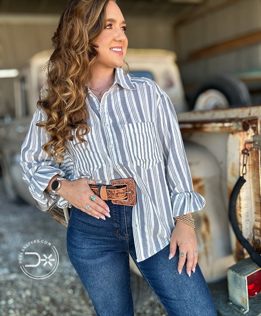 The Lariat Striped Button Up