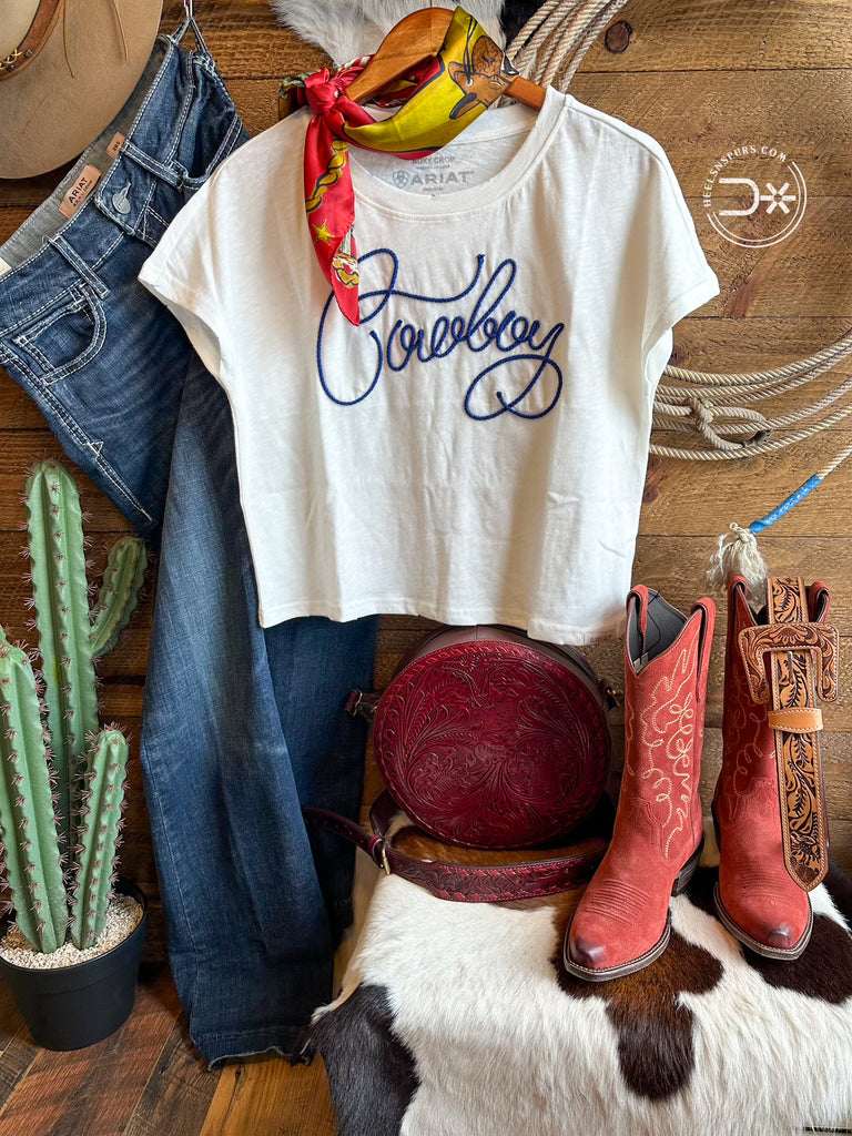 Cowboy Ariat Boxy Crop Tee
