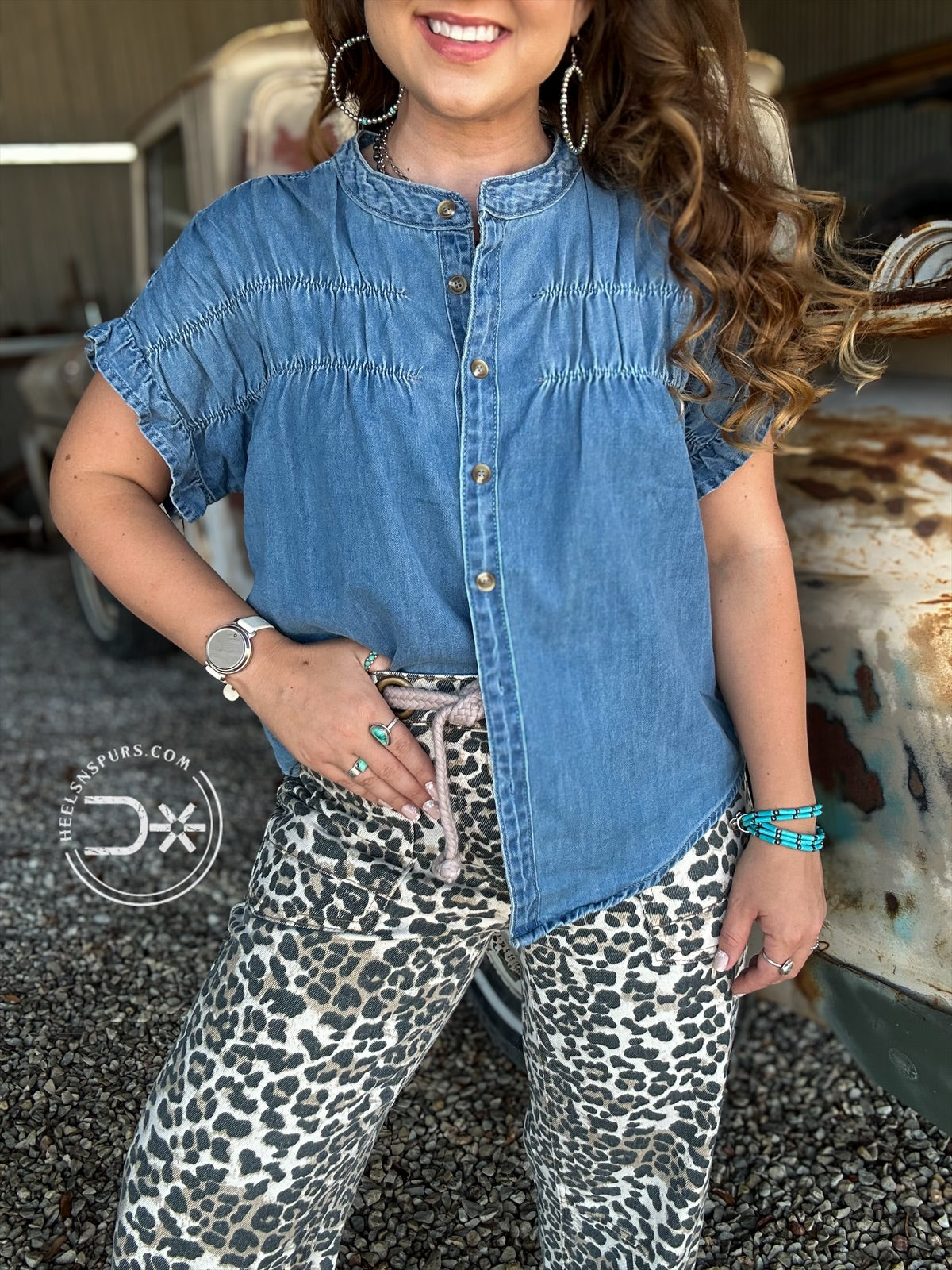 The Senora Denim Top