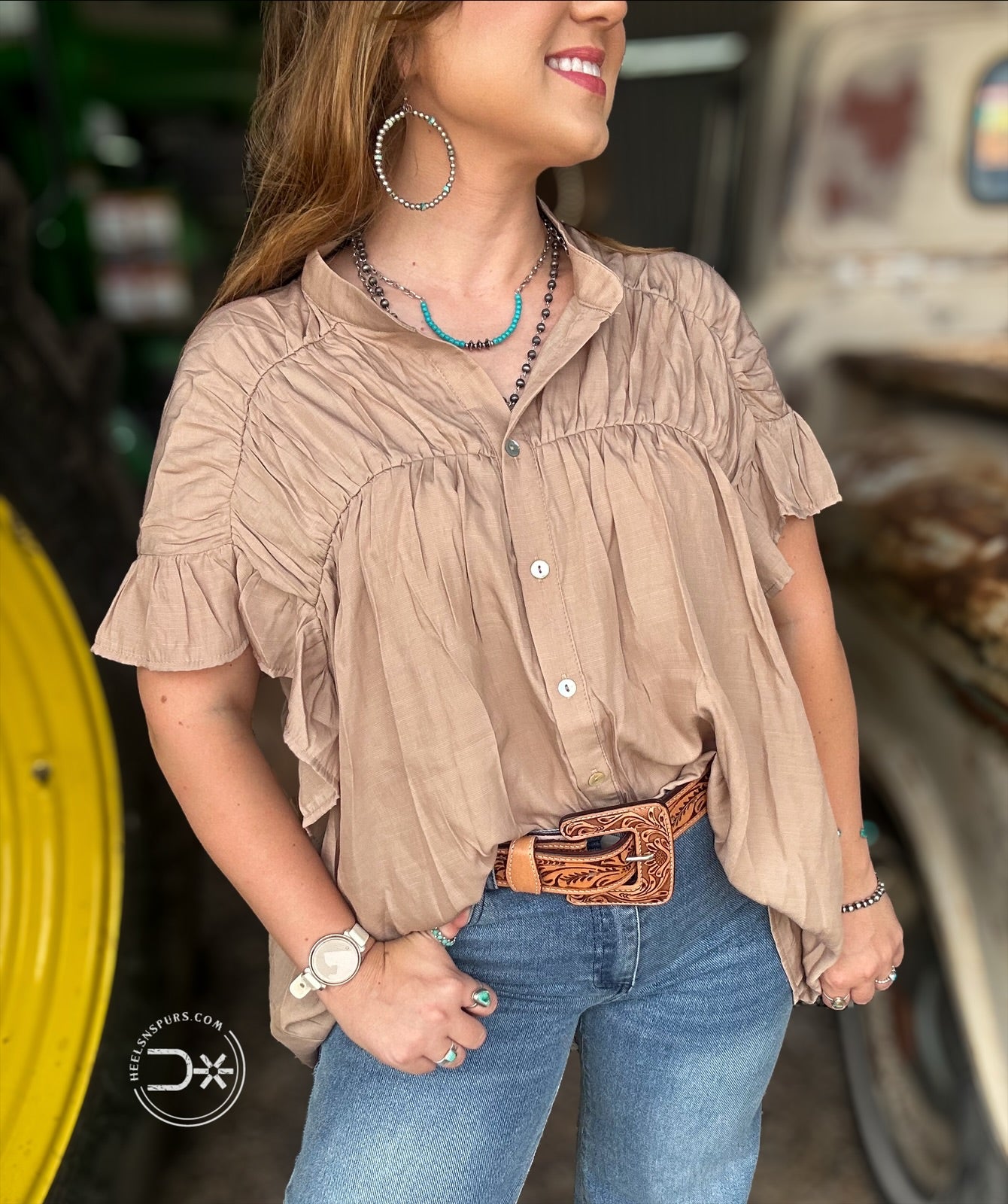 Classic Lainey Top ~ Cappuccino