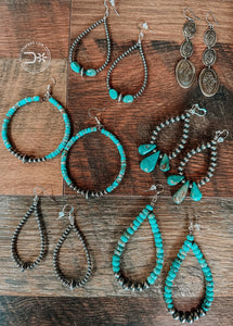 Exclusive Rondelle Turquoise Earrings