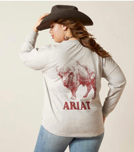 Load image into Gallery viewer, True West Oversized Tee ~ Ariat (Heather Grey)
