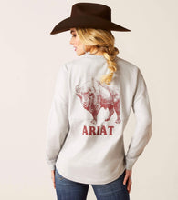 Load image into Gallery viewer, True West Oversized Tee ~ Ariat (Heather Grey)
