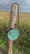 Load and play video in Gallery viewer, San Juan Tooled Crossbody ~ Turquoise
