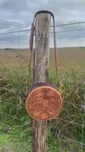 Load and play video in Gallery viewer, San Juan Round Tooled Crossbody ~ Natural
