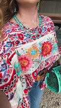 Load and play video in Gallery viewer, The Lizzie Embroidered Poncho Top
