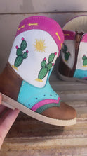 Load and play video in Gallery viewer, Pecos Cactus Boots ~ Kids (10-12)
