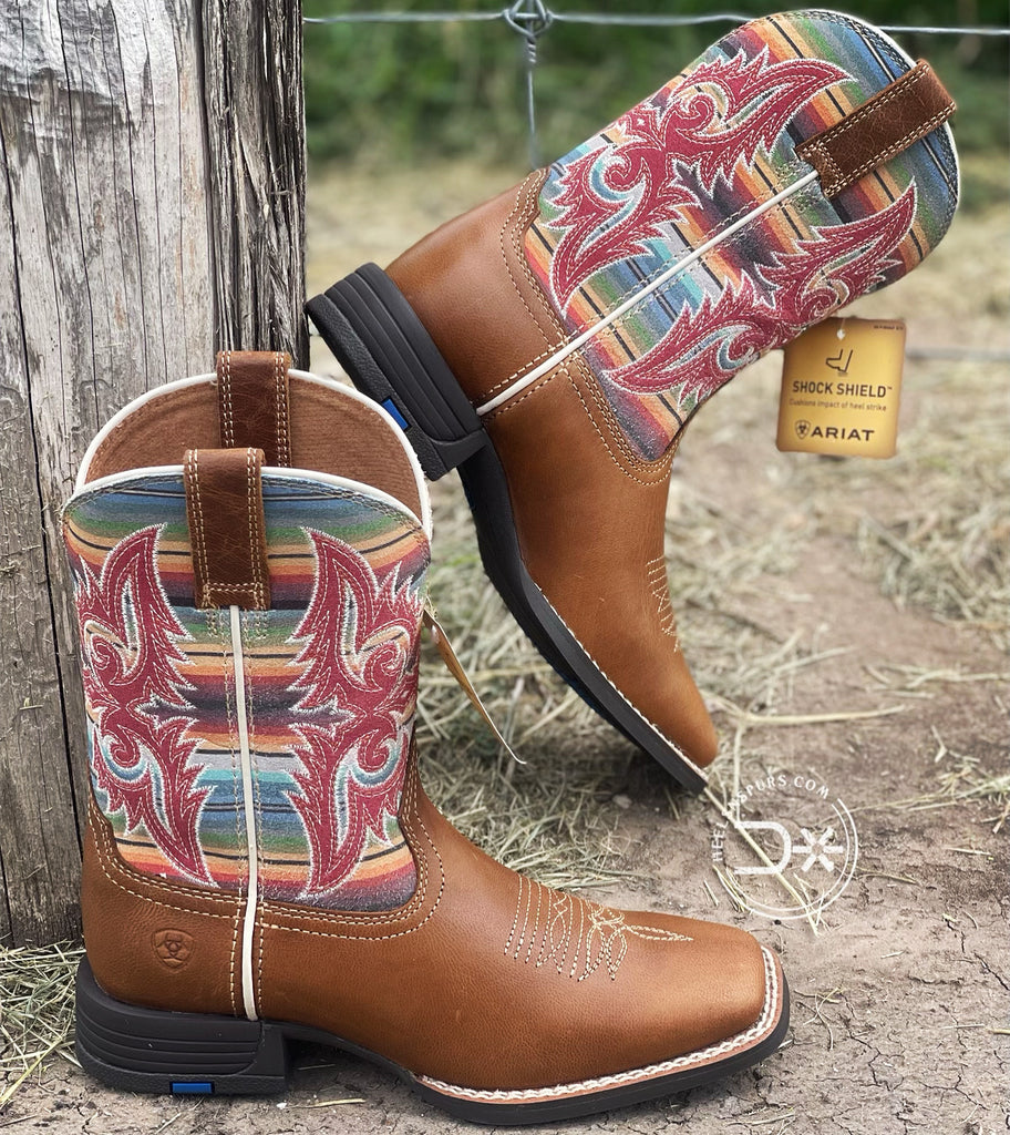 Ariat Youth Girl's Lonestar Tan & Old Muted Serape Boots