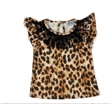 Load image into Gallery viewer, Cheetah Fringe Off Shoulder Top
