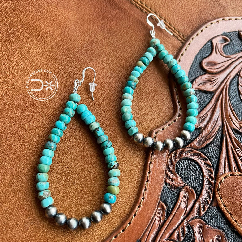 Exclusive Rondelle Turquoise Earrings
