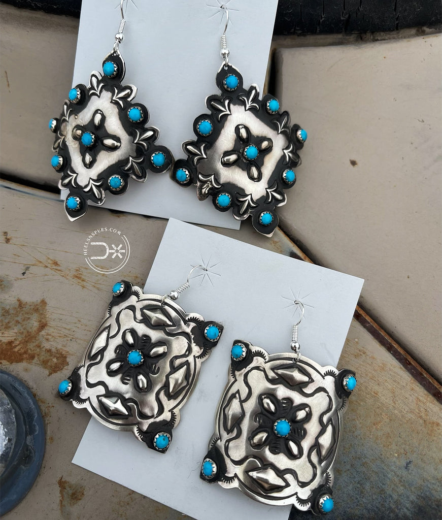 The Authentic Square Concho Earrings