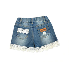 Load image into Gallery viewer, Denim Lace Shorts
