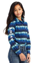 Load image into Gallery viewer, Ariat Blue Aztec Button Up
