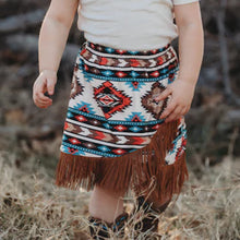 Load image into Gallery viewer, Cream Aztec Fringe Skirt
