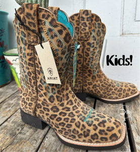 Leopard Primetime Ariat Boots ~ Kids